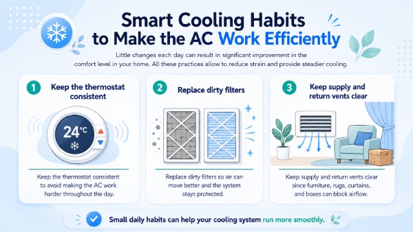 smart cooling habits to make the ac work efficiently in nutley nj
